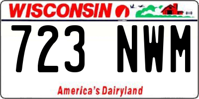 WI license plate 723NWM