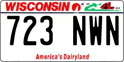 WI license plate 723NWN