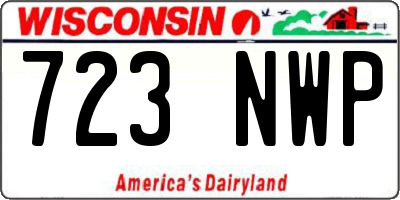 WI license plate 723NWP