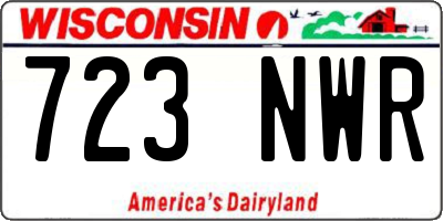 WI license plate 723NWR