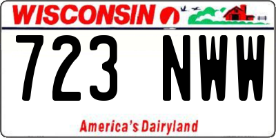 WI license plate 723NWW