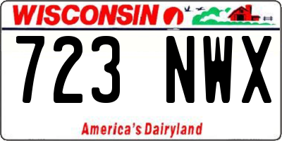 WI license plate 723NWX
