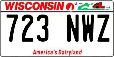 WI license plate 723NWZ