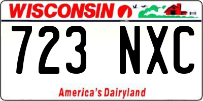 WI license plate 723NXC
