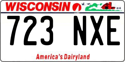 WI license plate 723NXE