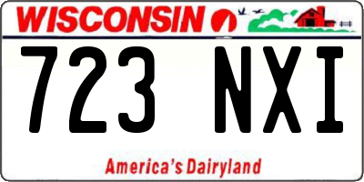 WI license plate 723NXI