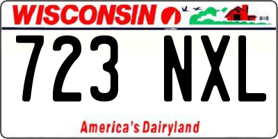 WI license plate 723NXL