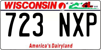 WI license plate 723NXP