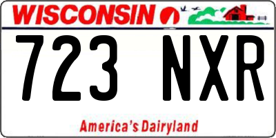 WI license plate 723NXR