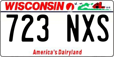 WI license plate 723NXS