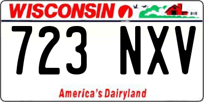 WI license plate 723NXV