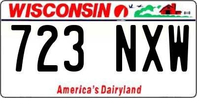 WI license plate 723NXW