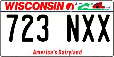 WI license plate 723NXX
