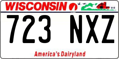 WI license plate 723NXZ