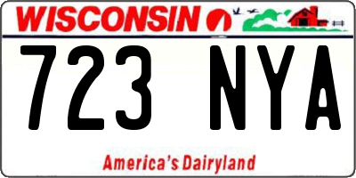 WI license plate 723NYA