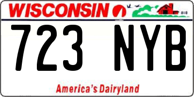 WI license plate 723NYB