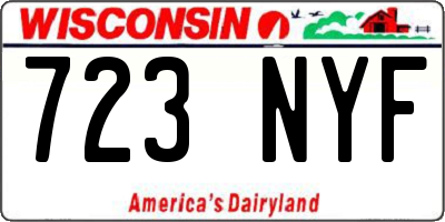 WI license plate 723NYF