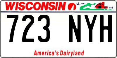WI license plate 723NYH