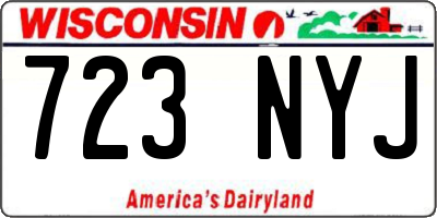 WI license plate 723NYJ