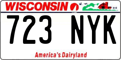 WI license plate 723NYK