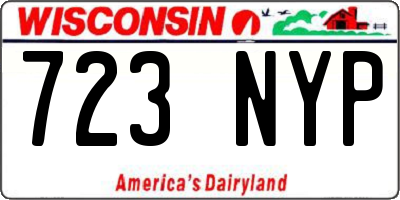 WI license plate 723NYP