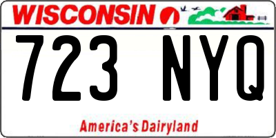 WI license plate 723NYQ
