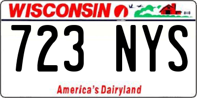 WI license plate 723NYS
