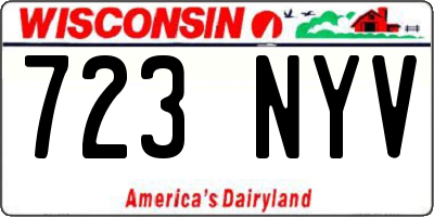 WI license plate 723NYV