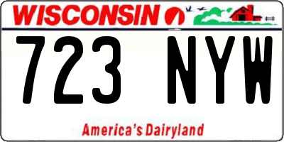 WI license plate 723NYW