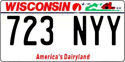 WI license plate 723NYY