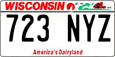 WI license plate 723NYZ