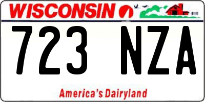 WI license plate 723NZA