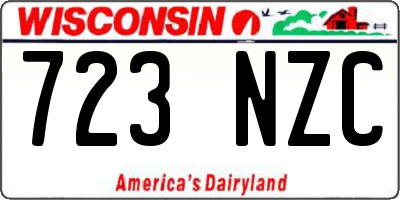 WI license plate 723NZC