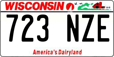 WI license plate 723NZE