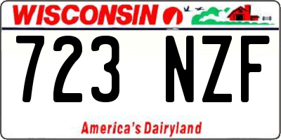 WI license plate 723NZF