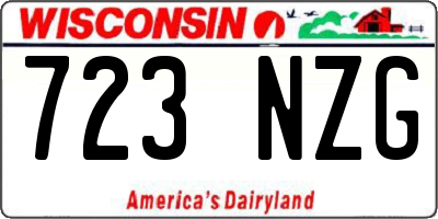 WI license plate 723NZG