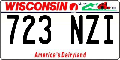 WI license plate 723NZI