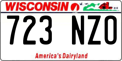 WI license plate 723NZO