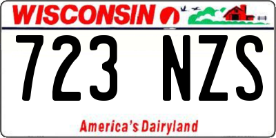 WI license plate 723NZS