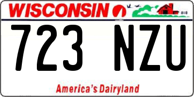 WI license plate 723NZU