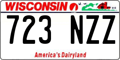 WI license plate 723NZZ