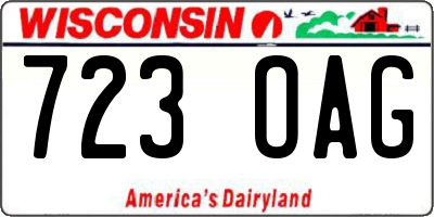 WI license plate 723OAG
