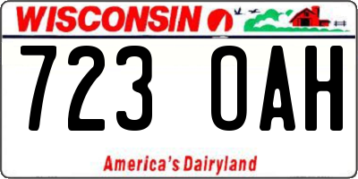 WI license plate 723OAH