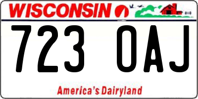 WI license plate 723OAJ