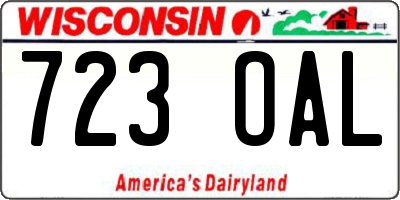 WI license plate 723OAL