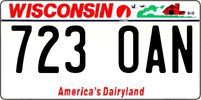 WI license plate 723OAN