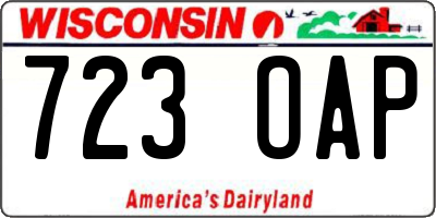 WI license plate 723OAP
