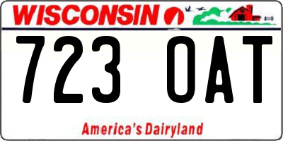 WI license plate 723OAT
