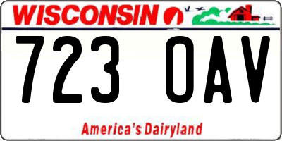 WI license plate 723OAV