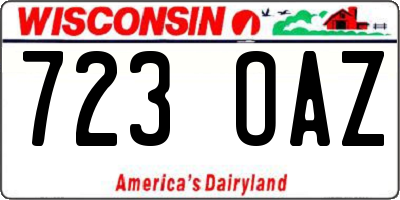 WI license plate 723OAZ